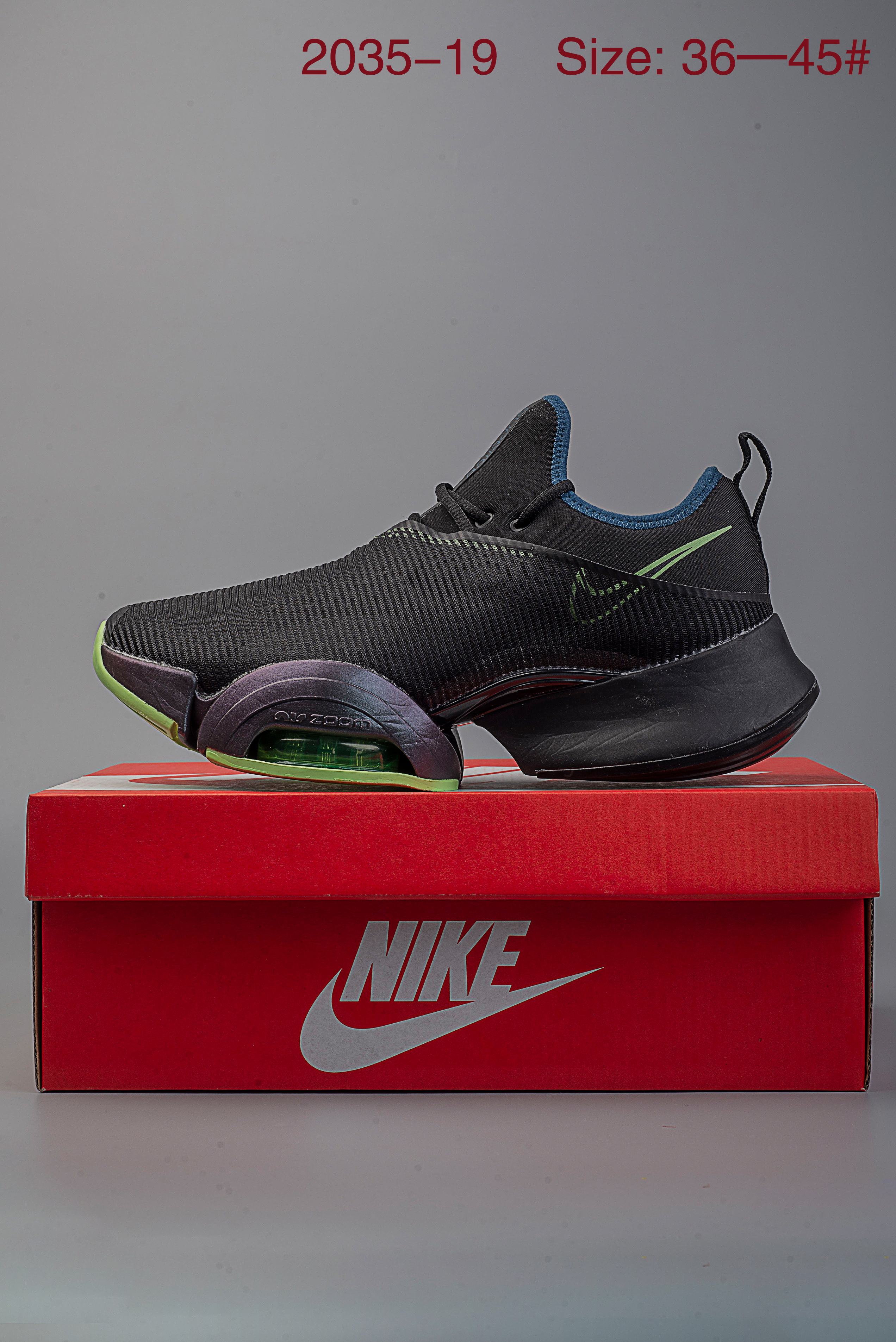 Nike AIR ZOOM SUPERREP Black Green Shoes - Click Image to Close